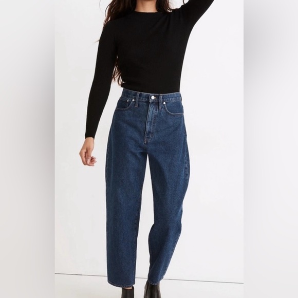 Madewell Denim - Madewell Balloon Jeans Women Sz 31 P Denim Blue Gently Worn